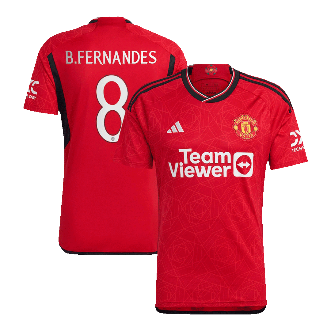 B.FERNANDES #8 Maillot Domicile Manchester United 2023/24 Rouge - LDC