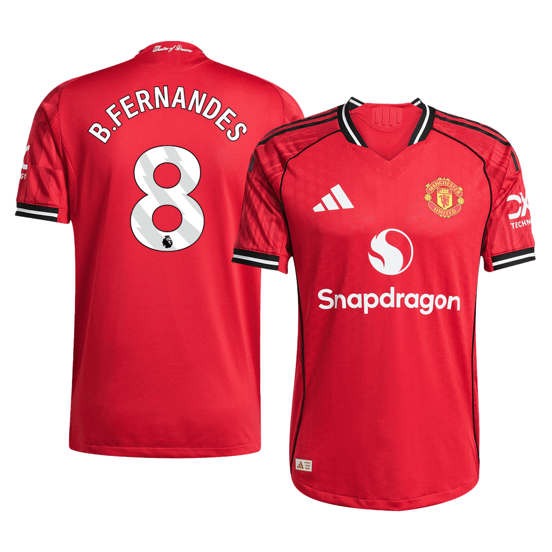 B.FERNANDES #8 Manchester United Domicile Maillot 2025/26 Rouge Joueur