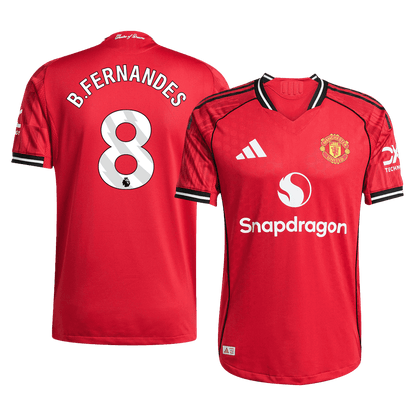 B.FERNANDES #8 Manchester United Domicile Maillot 2025/26 Rouge Joueur