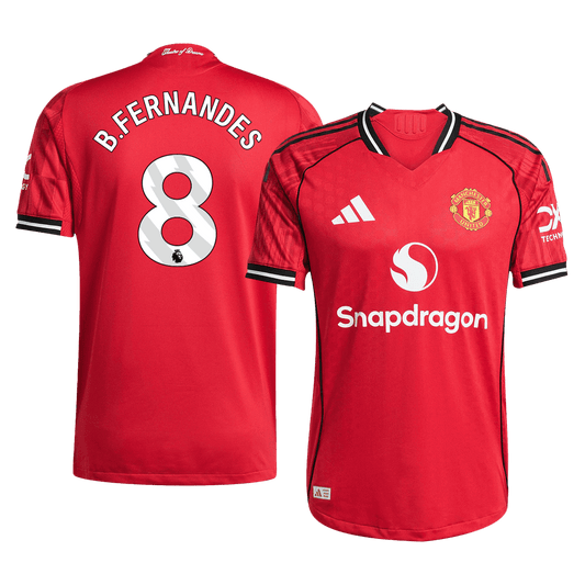 B.FERNANDES #8 Maillot domicile Manchester United 2025/26 Joueur Rouge