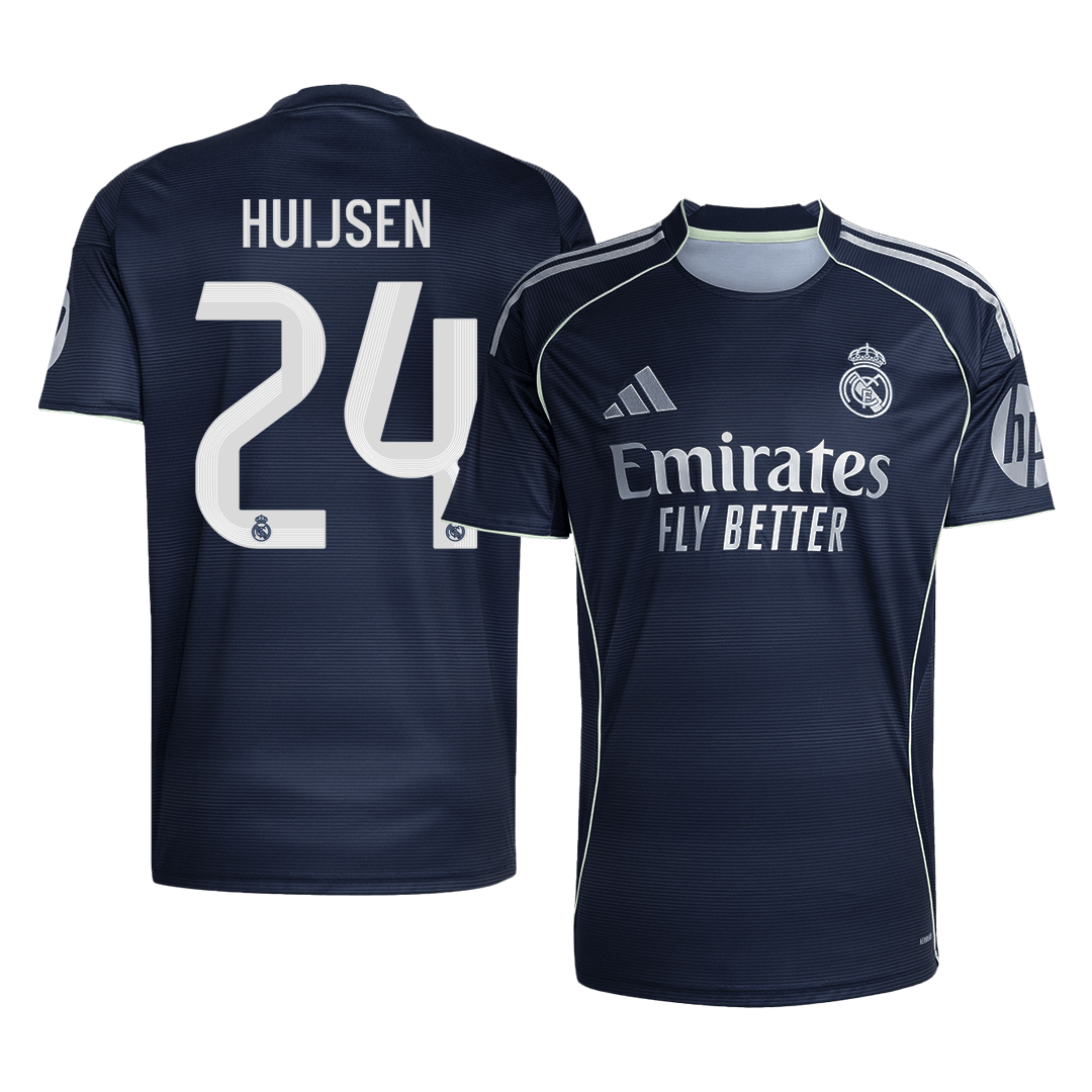 HUIJSEN #24 Real Madrid Maillot Extérieur 2025/26 Bleu marine - Super