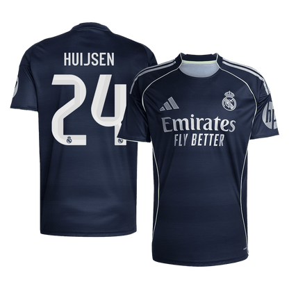 HUIJSEN #24 Real Madrid Maillot Extérieur 2025/26 Bleu marine - Super