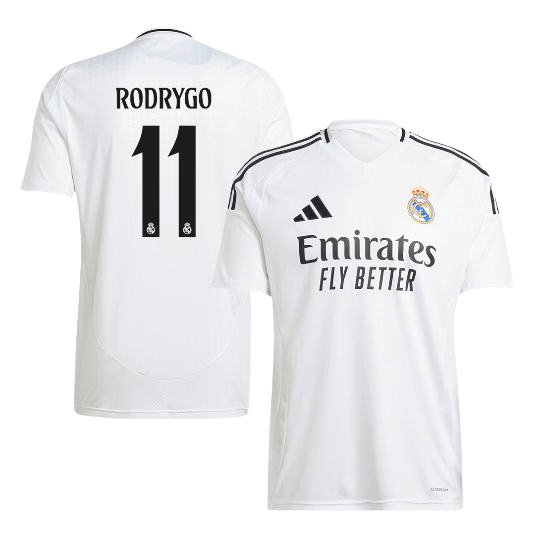 RODRYGO #11 Real Madrid Maillot Domicile 2024/25 Blanc