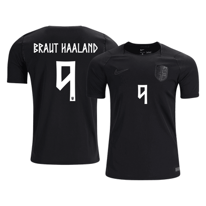 BRAUT HAALAND #9 Norway Away Jersey - World Cup 2026 Black