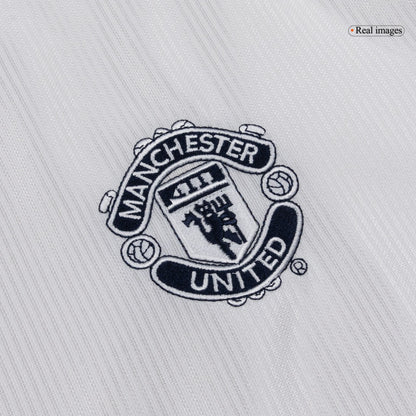 Retro BECKHAM #7 Manchester United Extérieur Maillot 2000/01 Blanc