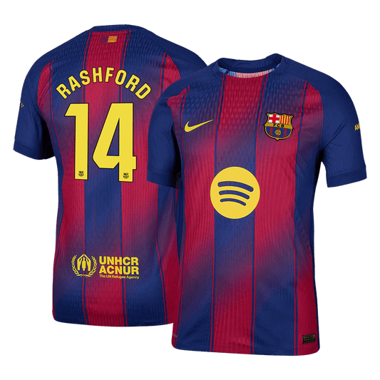 RASHFORD #14 Maillot Domicile FC Barcelone 2025/26 Rouge&Bleu Joueur