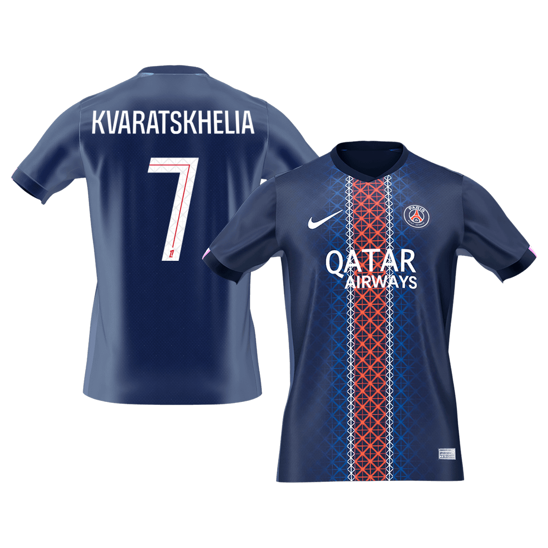 KVARATSKHELIA #7 PSG Domicile Maillot 2025/26 Bleu marine - Super