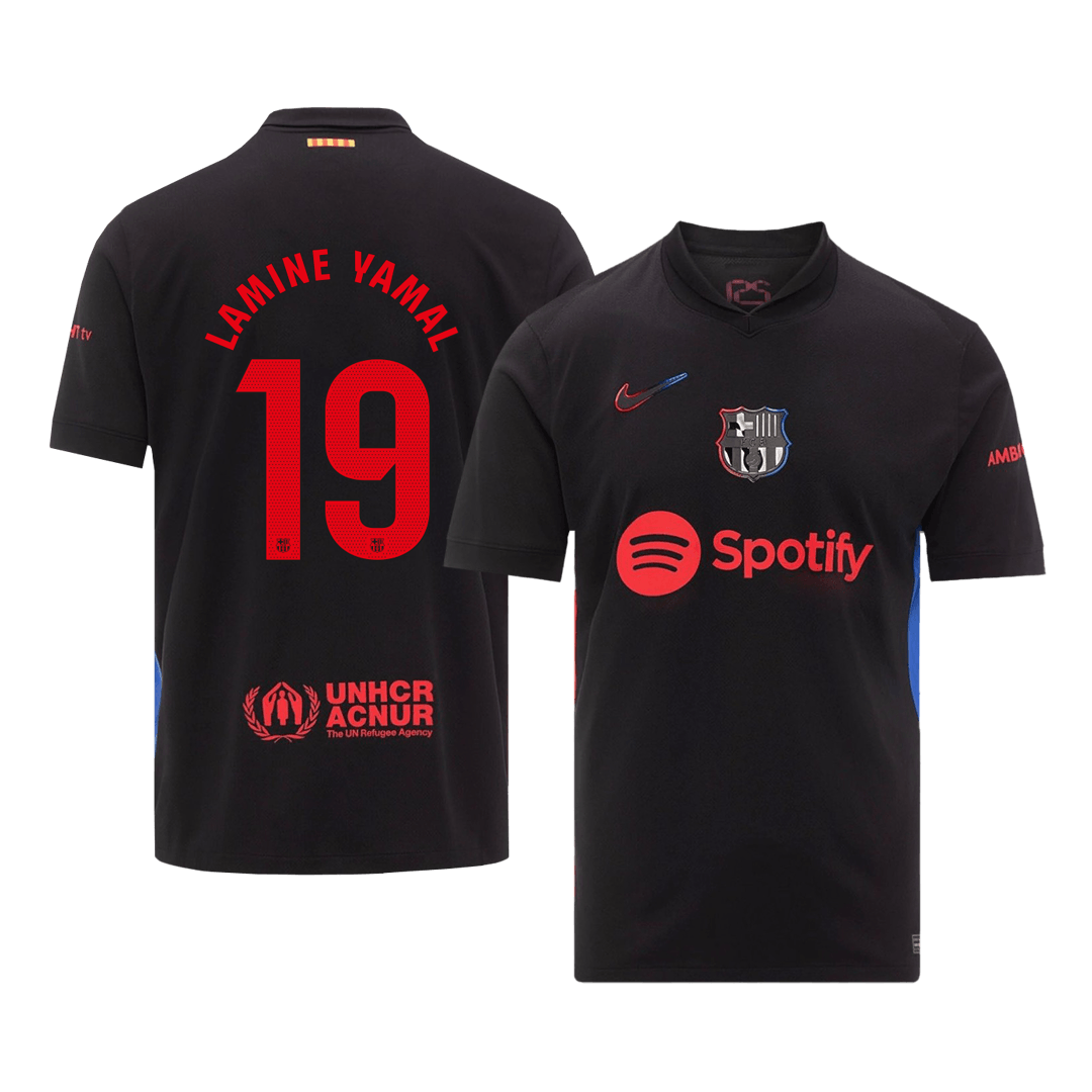 LAMINE YAMAL #19 Barcelone Maillot Extérieur 2024/25 Noir