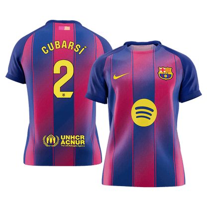 CUBARSÍ #2 Barcelona Domicile Maillot 2025/26 Rouge&Bleu - Super