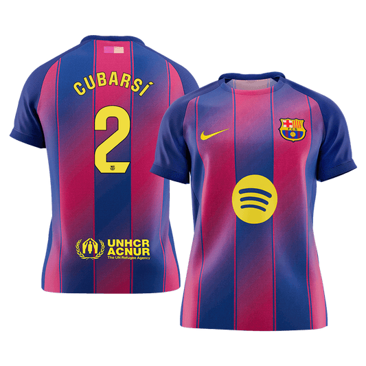 CUBARSÍ #2 Maillot Domicile Barcelone 2025/26 Rouge&Bleu - Super