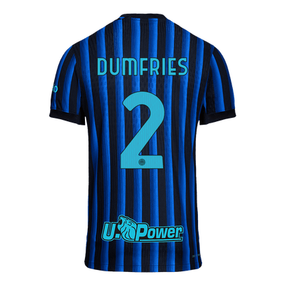 DUMFRIES #2 Inter Milan Domicile Maillot 2025/26 Bleu&Noir Joueur