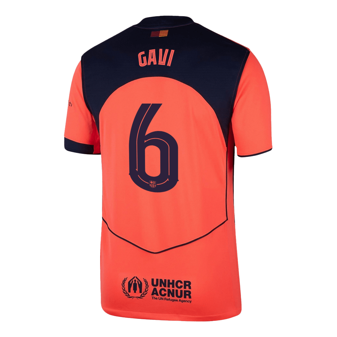 GAVI #6 Maillot Domicile Barcelone 2025/26 Orange - UCL