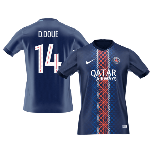 D.DOUÉ #14 PSG Domicile Maillot 2025/26 Bleu marine - Super