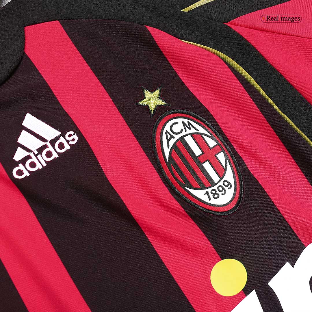 Maillot Rétro AC Milan Domicile 2006/07 Rouge et Noir
