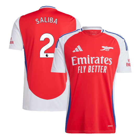 SALIBA #2 Maillot Domicile Arsenal 2024/25 Rouge