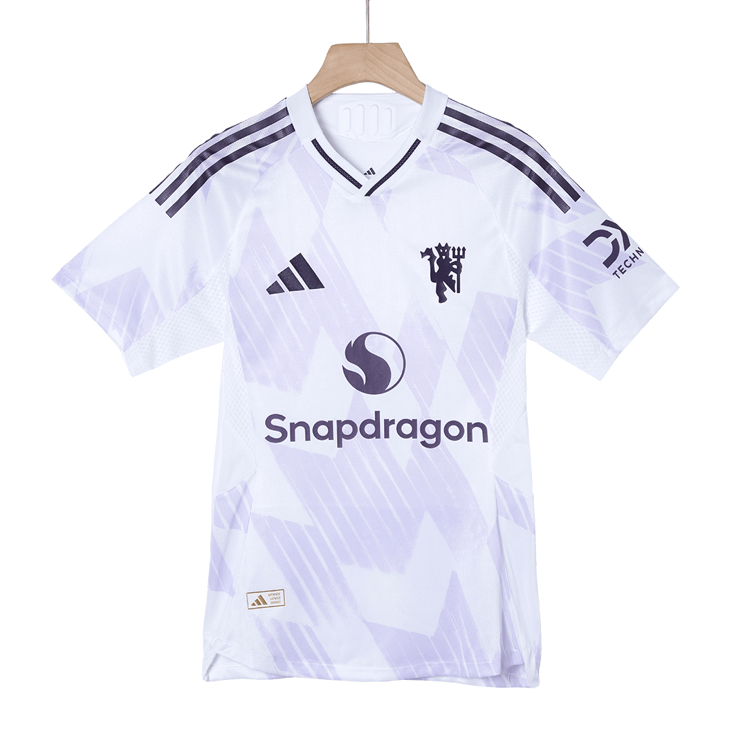 B.FERNANDES #8 Manchester United Extérieur Maillot 2025/26 Blanc Joueur