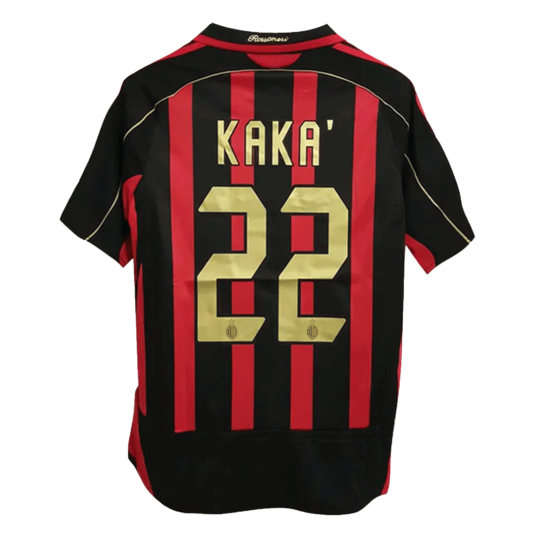 Retro KAKA' #22 AC Milan Maillot Domicile 2006/07 Rouge&Noir