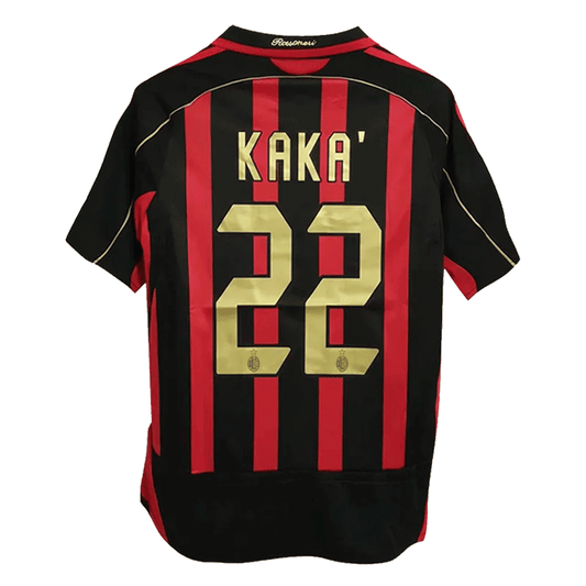 Retro KAKA' #22 AC Milan Maillot Domicile 2006/07 Rouge&Noir