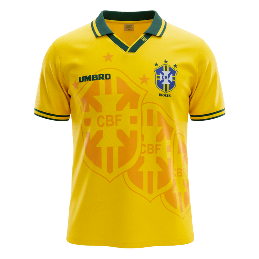 Maillot Rétro Brésil Domicile 1994 Jaune