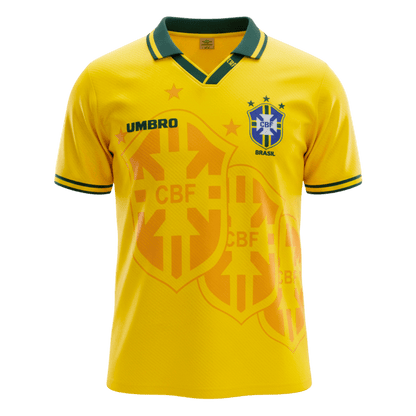 Maillot Rétro Brésil Domicile 1994 Jaune