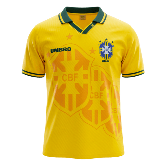 Maillot Rétro Brésil Domicile 1994 Jaune
