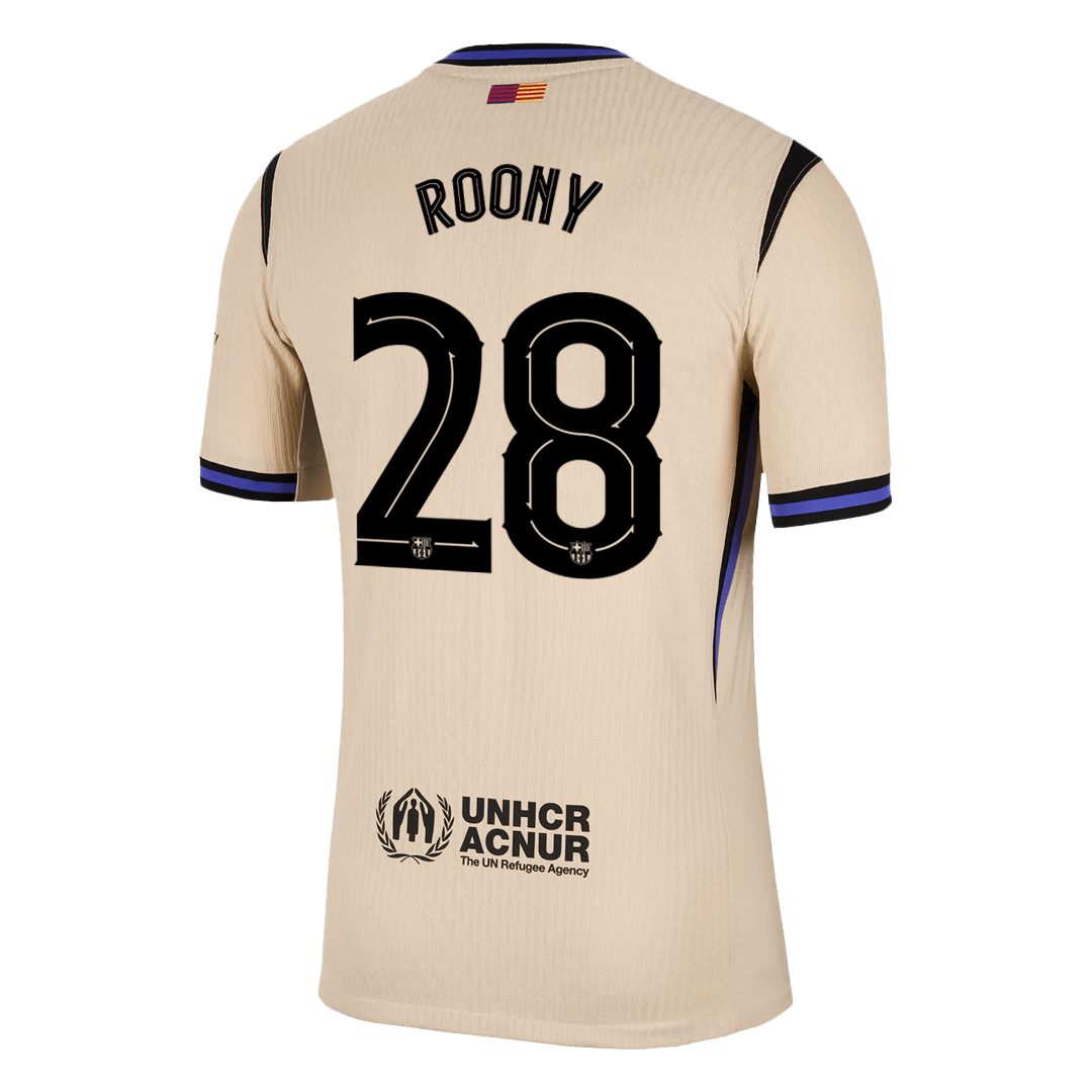 ROONY #28 Barcelona Extérieur Maillot 2025/26 Jaune Joueur - UCL