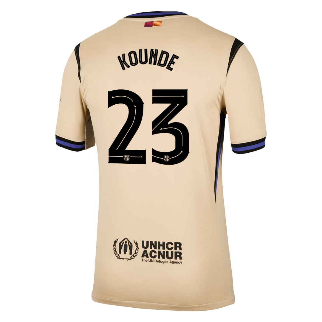 KOUNDE #23 Maillot Extérieur Barcelone 2025/26 Jaune - UCL