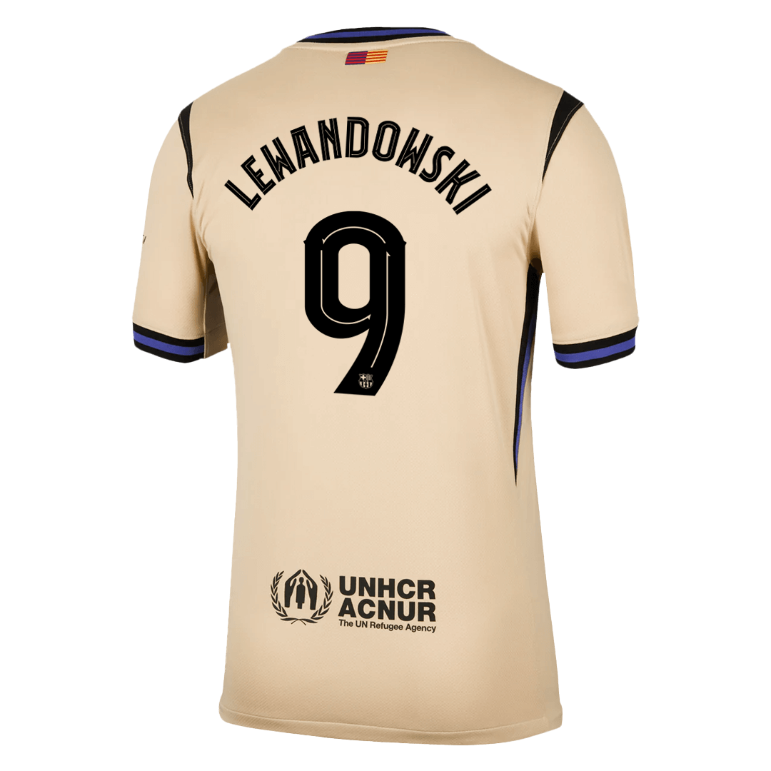 LEWANDOWSKI #9 Barcelona Maillot Extérieur 2025/26 Jaune - UCL