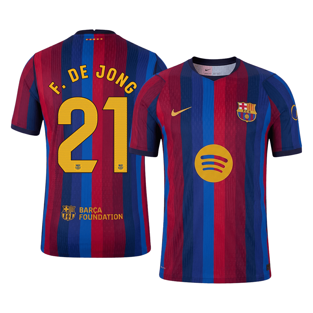F. DE JONG #21 Barcelona Domicile Maillot 2026/27 Rouge&Bleu Joueur