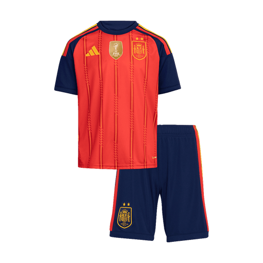 Espagne Domicile Maillot Kit - Coupe du Monde 2026 Enfant Rouge
