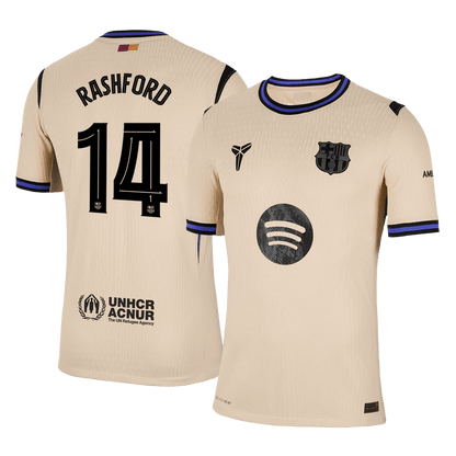 RASHFORD #14 Maillot Extérieur Barcelone 2025/26 Jaune Joueur - UCL