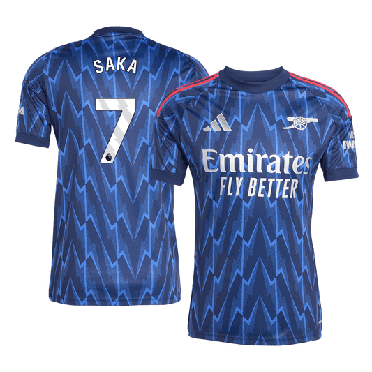 SAKA #7 Maillot Extérieur Arsenal 2025/26 Bleu