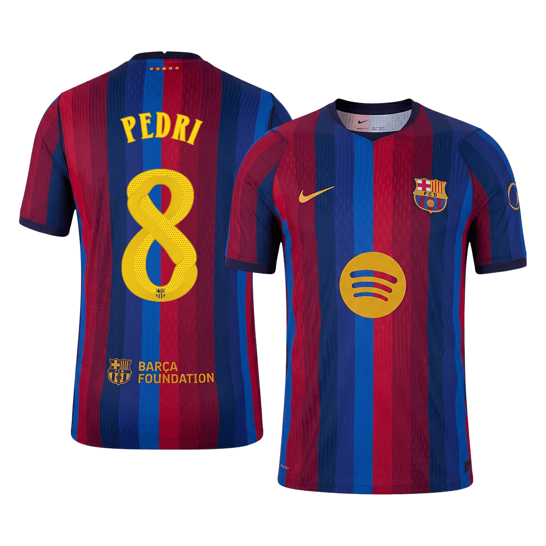 PEDRI #8 Barcelona Domicile Maillot 2026/27 Rouge&Bleu Joueur - UCL