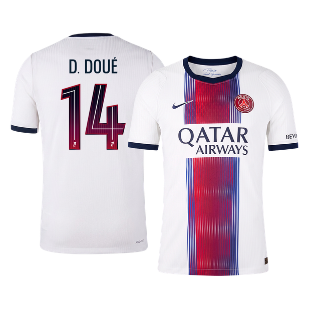 D. DOUÉ #14 PSG Extérieur Maillot 2026/27 Blanc Joueur