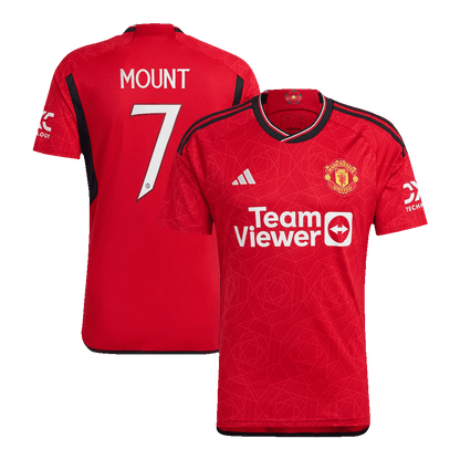 MOUNT #7 Manchester United Domicile Maillot 2023/24 Rouge - UCL