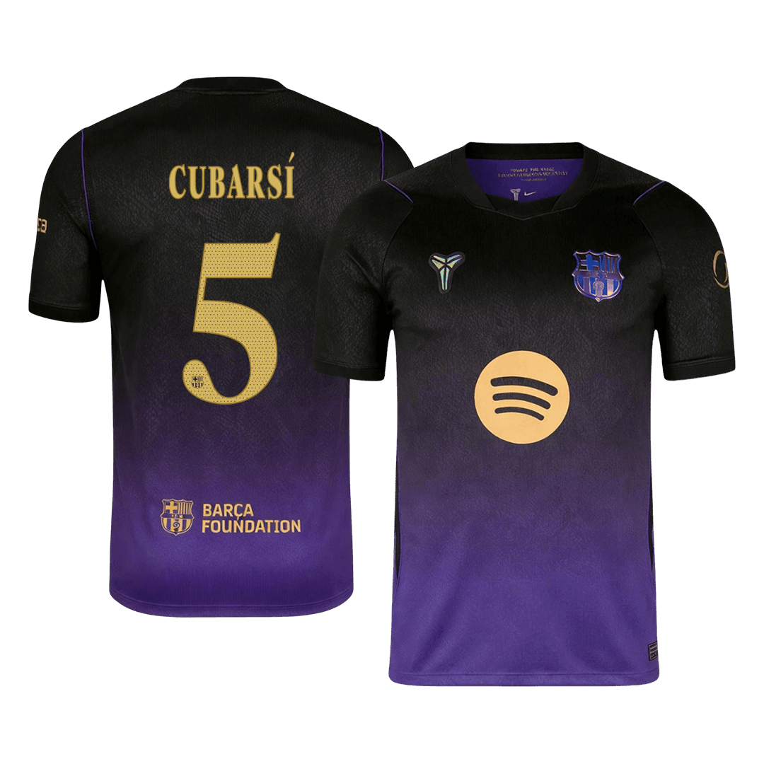 CUBARSÍ #5 Barcelona Extérieur Maillot 2026/27 Black/Purple - UCL