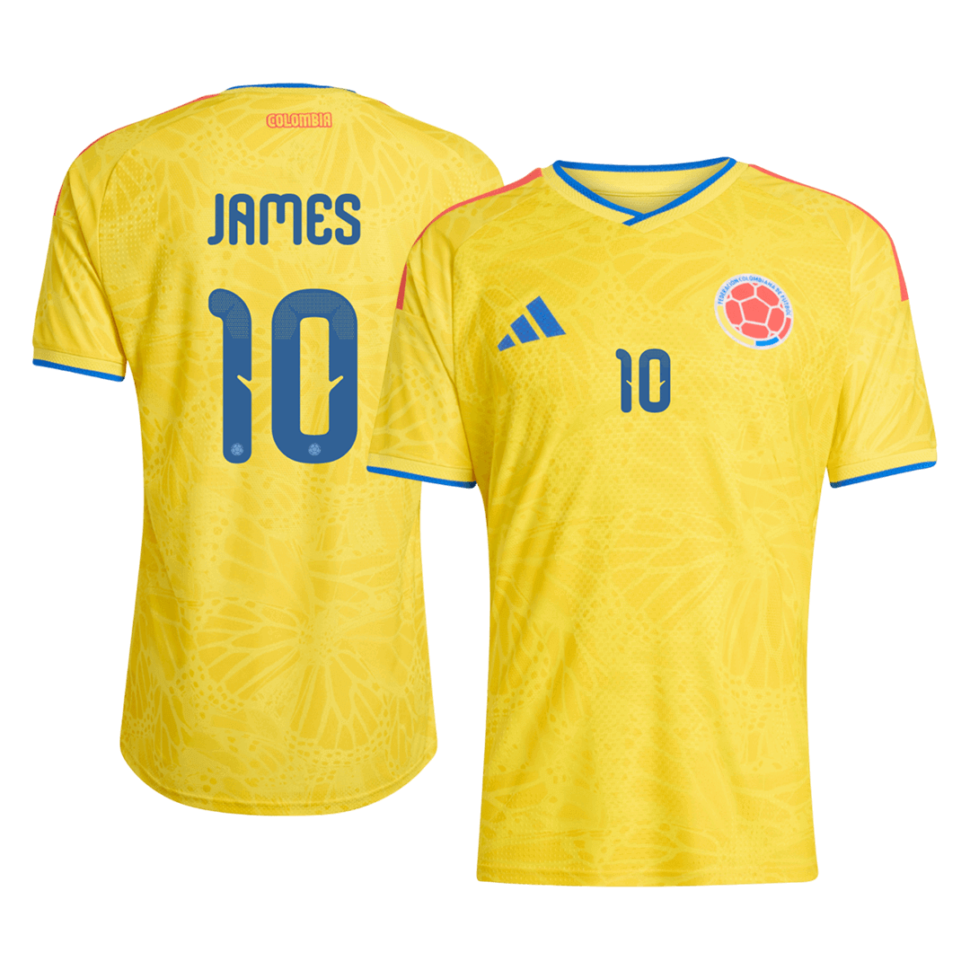 JAMES #10 Colombie Domicile Maillot - Coupe du Monde 2026 Jaune Joueur