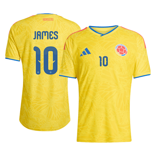 JAMES #10 Colombie Domicile Maillot - Coupe du Monde 2026 Jaune Joueur