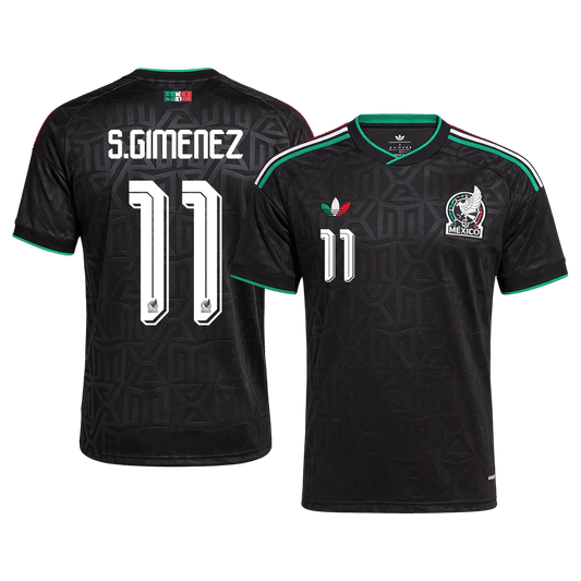 S.GIMENEZ #11 Maillot Tiers Mexique - Coupe du Monde 2026 Noir