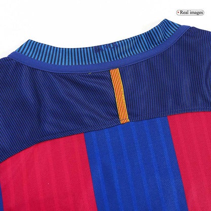 Retro MESSI #10 Barcelona Domicile Maillot 2016/17 Rouge&Bleu
