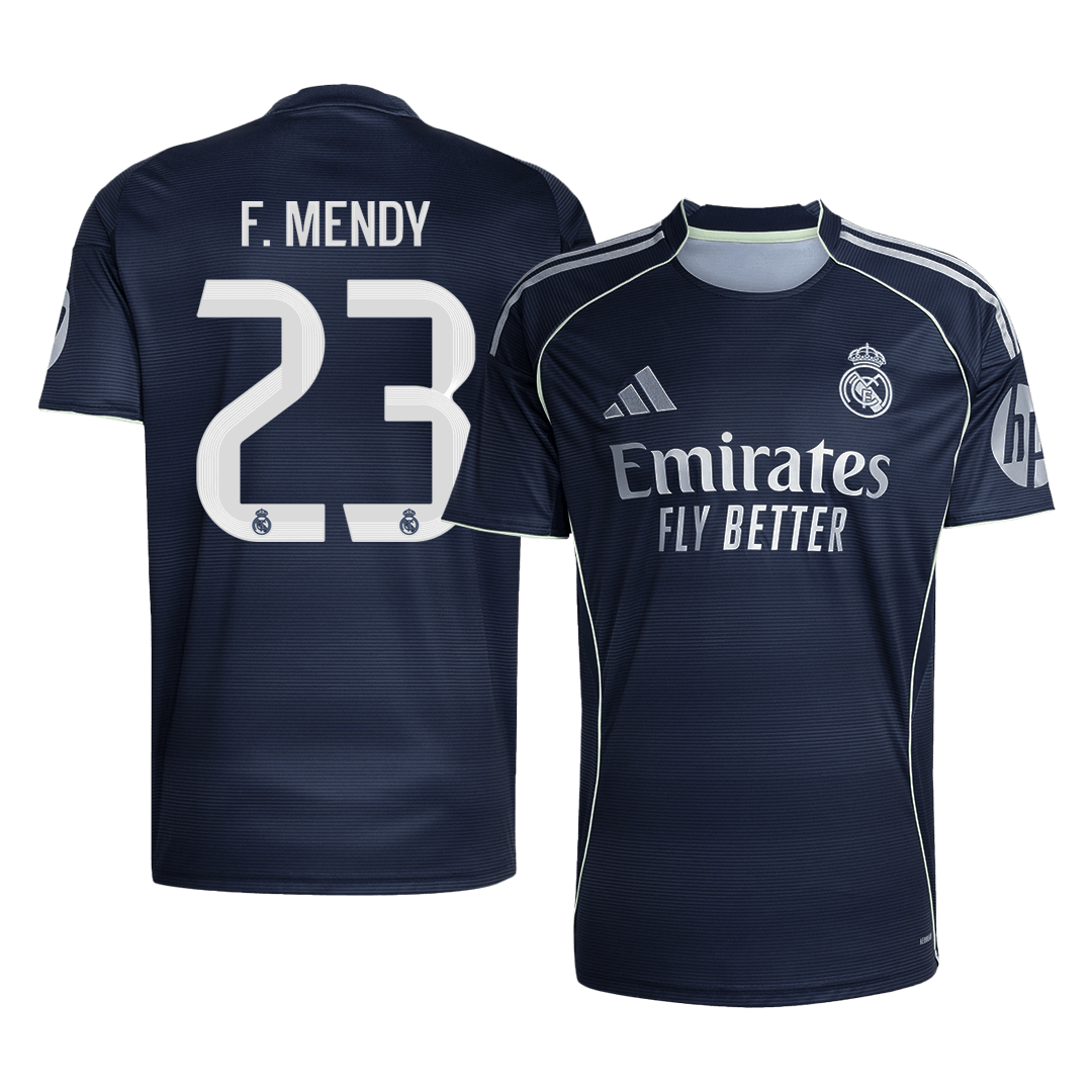 F.MENDY #23 Real Madrid Extérieur Maillot 2025/26 Bleu marine - Super