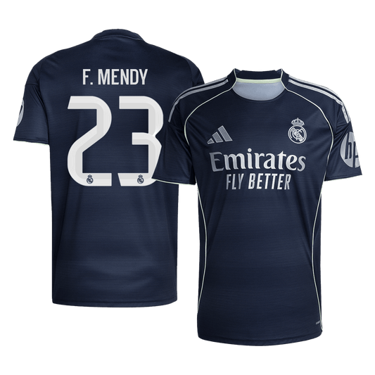 F.MENDY #23 Real Madrid Maillot Extérieur 2025/26 Bleu marine - Super