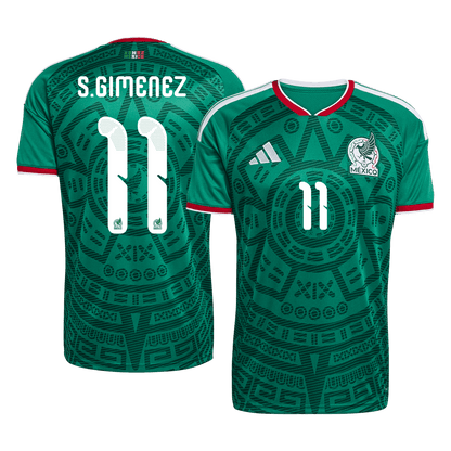 S.GIMENEZ #11 Mexico Home Shirt - 2026 World Cup Green - Superb
