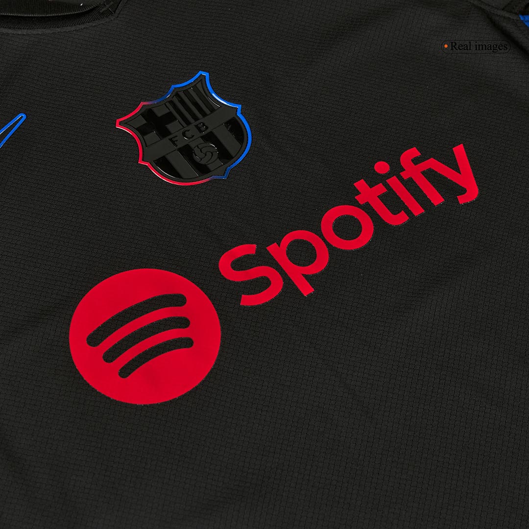 RAPHINHA #11 Barcelone Maillot Extérieur 2024/25 Noir - UCL