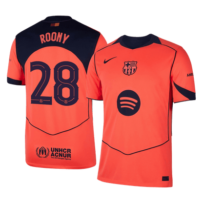 ROONY #28 Barcelone Troisième Maillot 2025/26 Orange