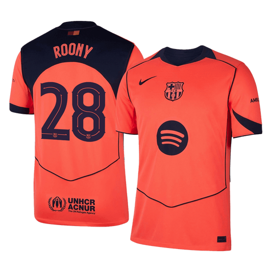ROONY #28 Barcelone Troisième Maillot 2025/26 Orange