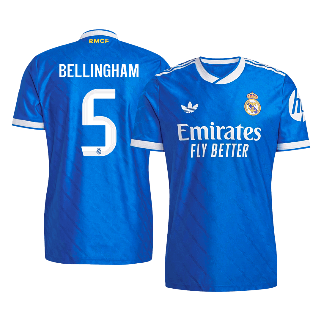 BELLINGHAM #5 Real Madrid Troisième Maillot 2025/26 Bleu Joueur