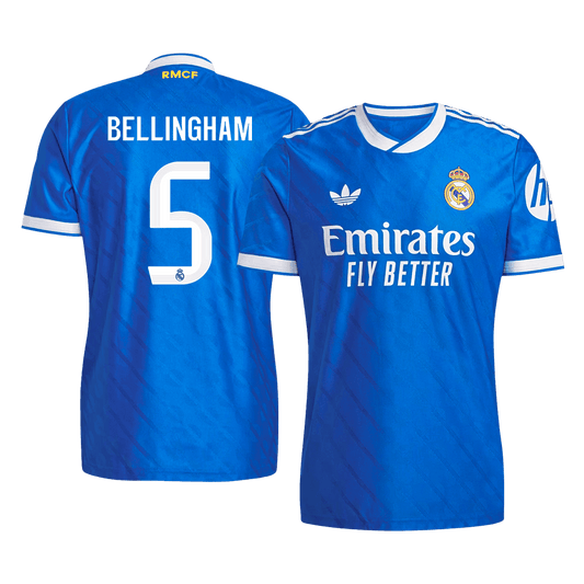 BELLINGHAM #5 Real Madrid Troisième Maillot 2025/26 Bleu Joueur