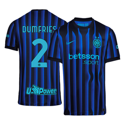 DUMFRIES #2 Inter Milan Domicile Maillot 2025/26 Bleu&Noir