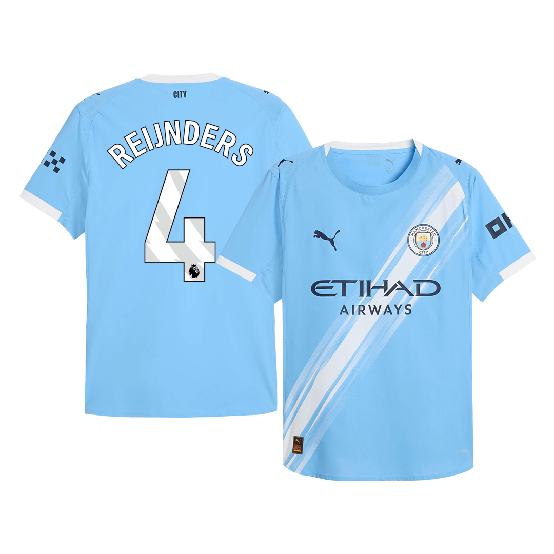 REIJNDERS #4 Maillot domicile Manchester City 2025/26 Bleu Joueur